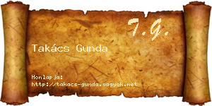 Takács Gunda névjegykártya